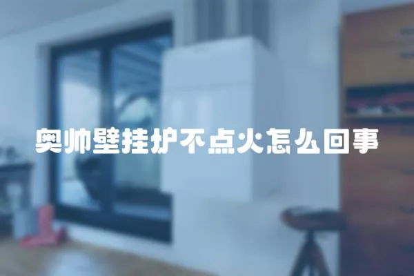奧帥壁掛爐不點火怎么回事