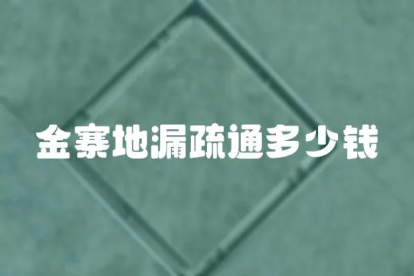 金寨地漏疏通多少錢