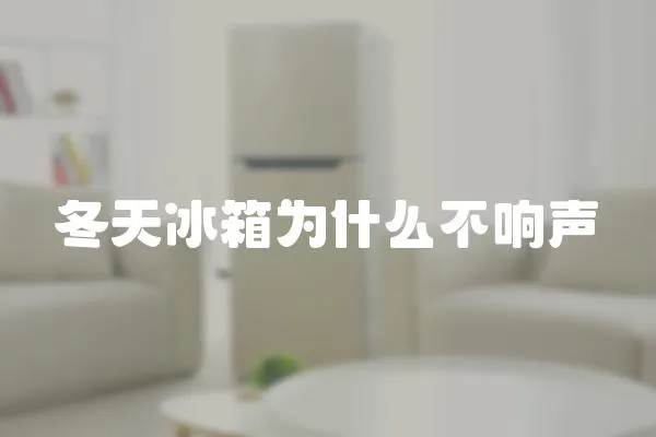 冬天冰箱為什么不響聲