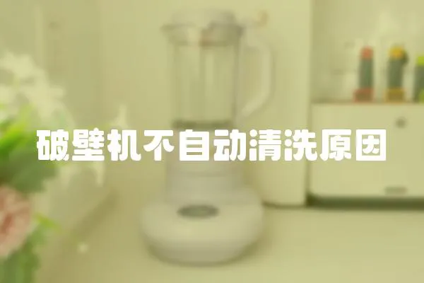 破壁機不自動清洗原因