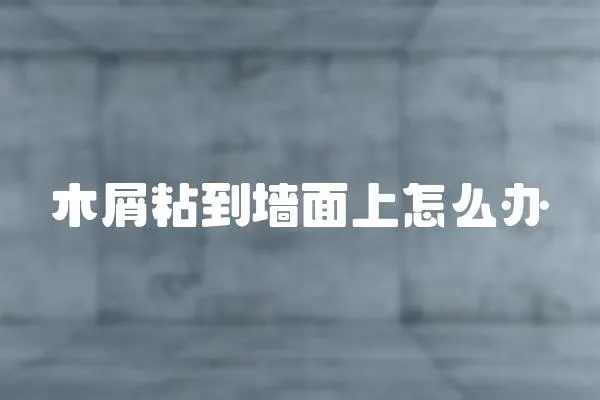 木屑粘到墻面上怎么辦