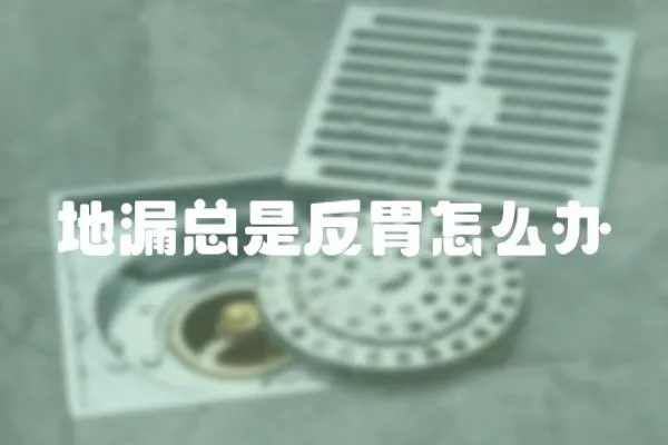 地漏總是反胃怎么辦