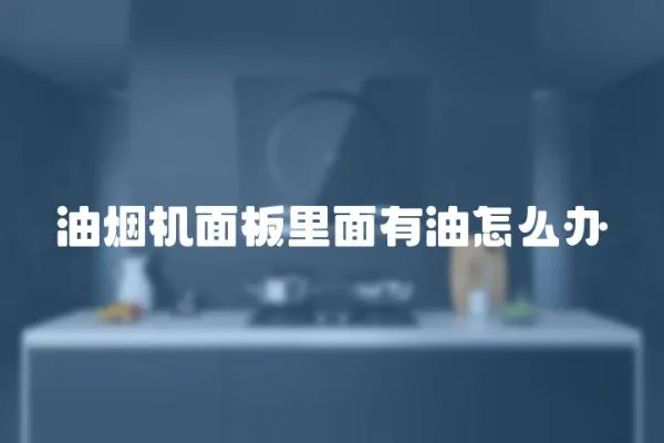 油煙機面板里面有油怎么辦