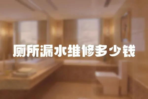 廁所漏水維修多少錢