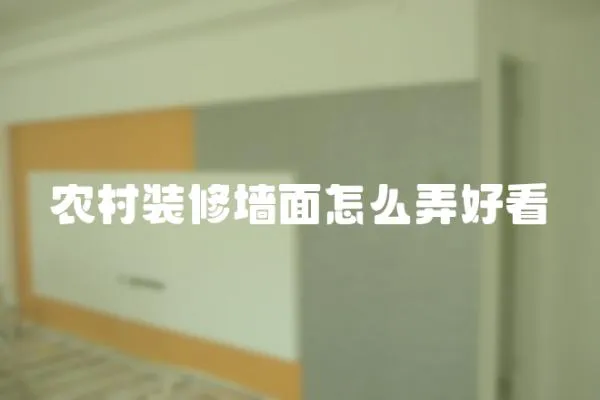 農(nóng)村裝修墻面怎么弄好看