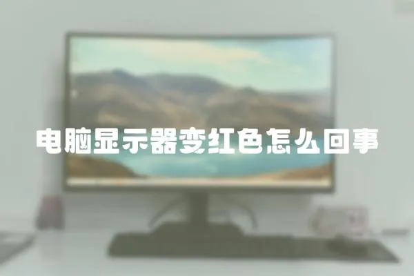 電腦顯示器變紅色怎么回事
