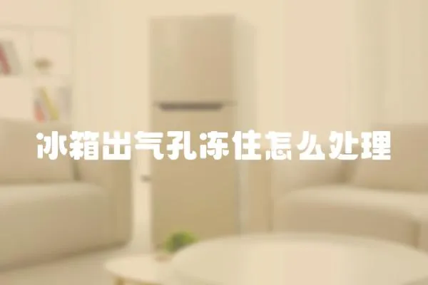 冰箱出氣孔凍住怎么處理