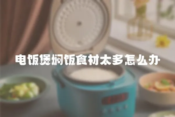 電飯煲燜飯食材太多怎么辦