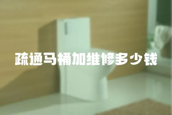 疏通馬桶加維修多少錢