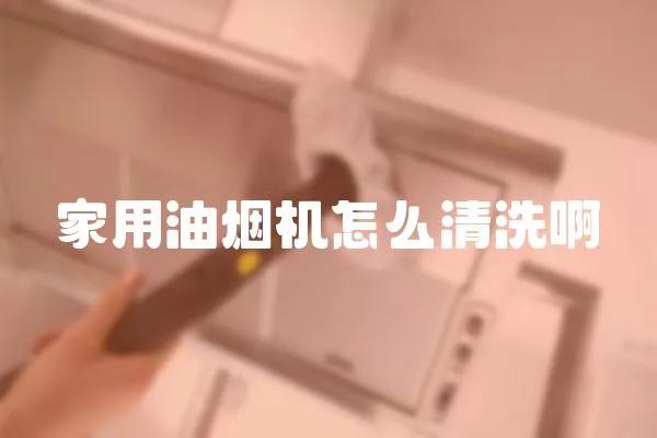 家用油烟机怎么清洗啊