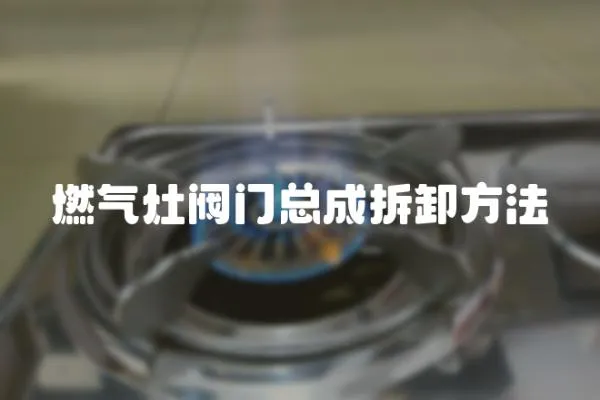 燃氣灶閥門總成拆卸方法