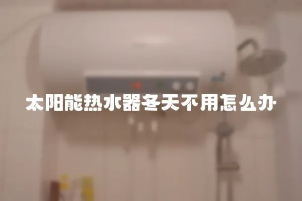 太陽能熱水器冬天不用怎么辦