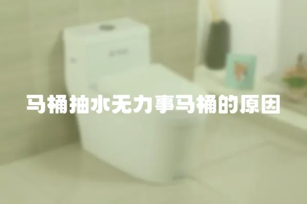 馬桶抽水無力事馬桶的原因
