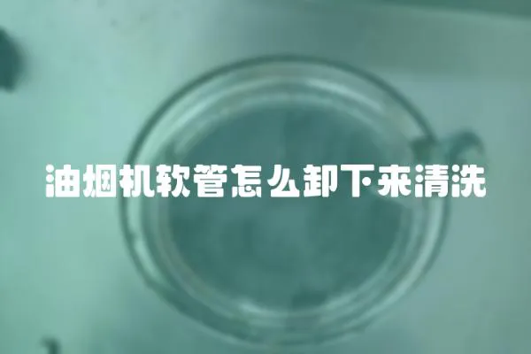 油煙機軟管怎么卸下來清洗