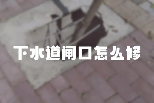下水道閘口怎么修