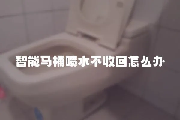 智能馬桶噴水不收回怎么辦