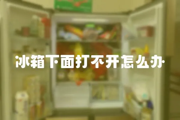 冰箱下面打不開怎么辦