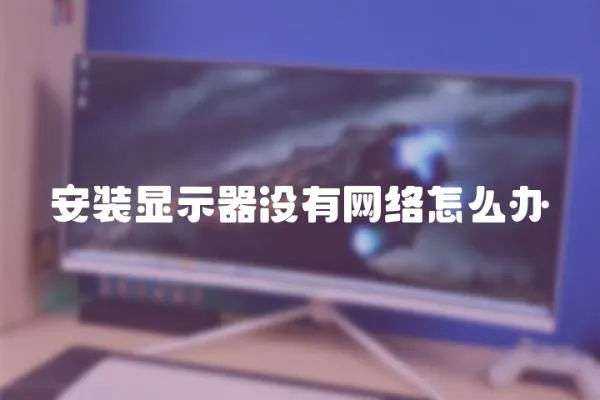 安裝顯示器沒有網絡怎么辦