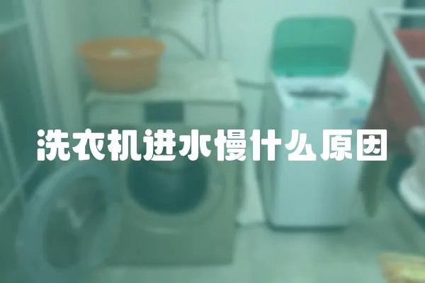 洗衣機進水慢什么原因