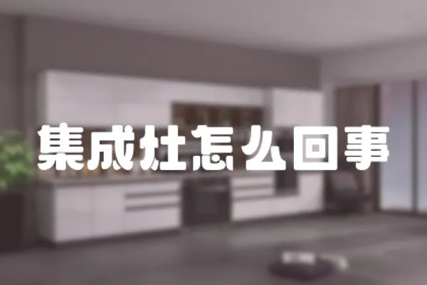 集成灶怎么回事