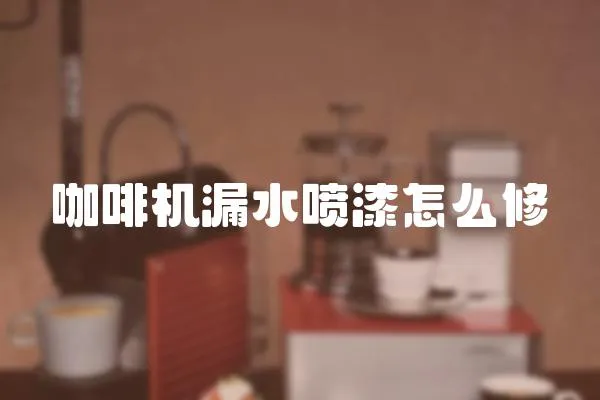 咖啡機(jī)漏水噴漆怎么修
