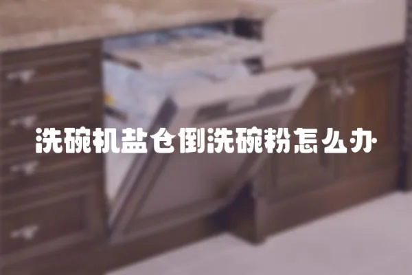洗碗機鹽倉倒洗碗粉怎么辦
