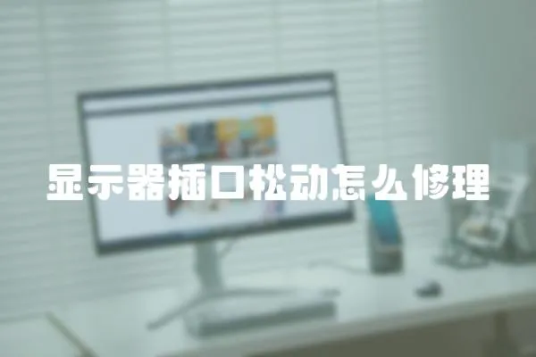 顯示器插口松動怎么修理