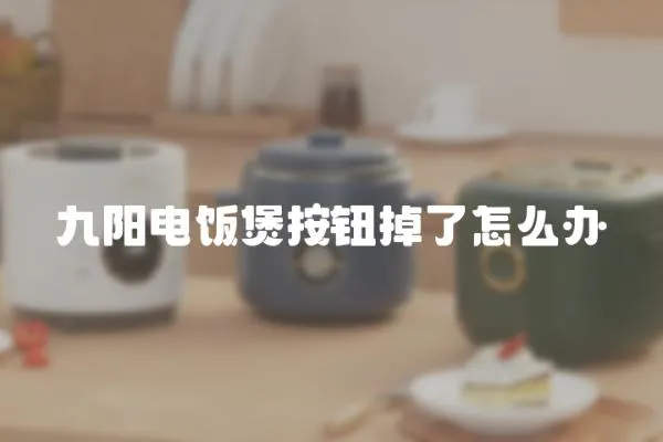 九陽電飯煲按鈕掉了怎么辦