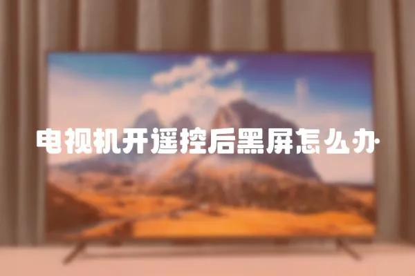 電視機開遙控后黑屏怎么辦