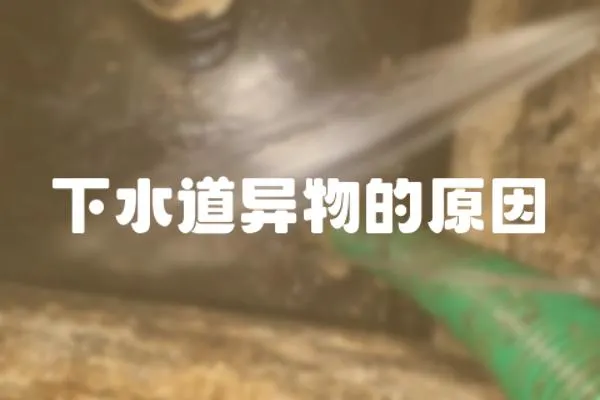 下水道異物的原因