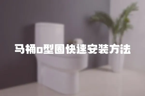 馬桶o型圈快速安裝方法