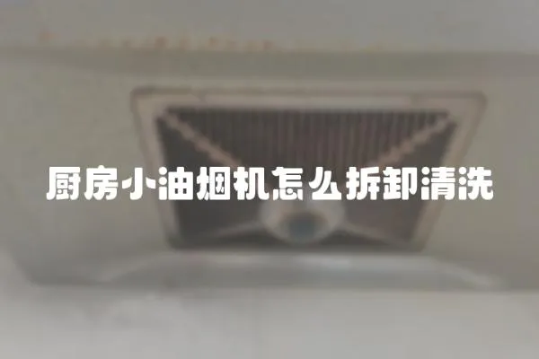 厨房小油烟机怎么拆卸清洗