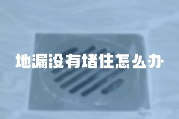 地漏沒有堵住怎么辦