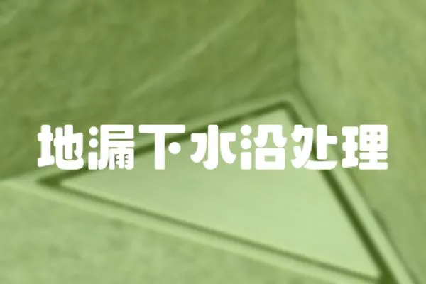 地漏下水沿處理