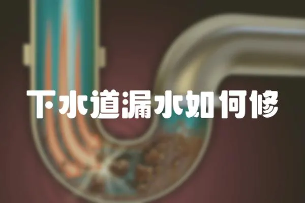 下水道漏水如何修
