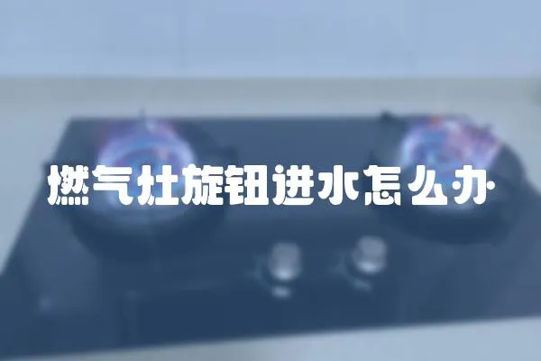 燃氣灶旋鈕進水怎么辦