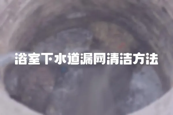 浴室下水道漏網清潔方法