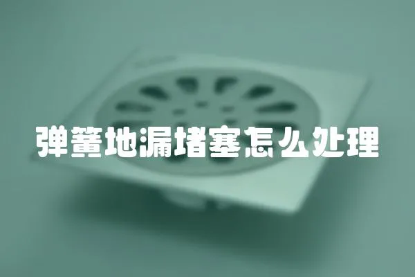 彈簧地漏堵塞怎么處理