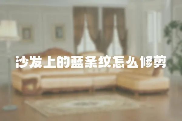 沙發上的藍條紋怎么修剪