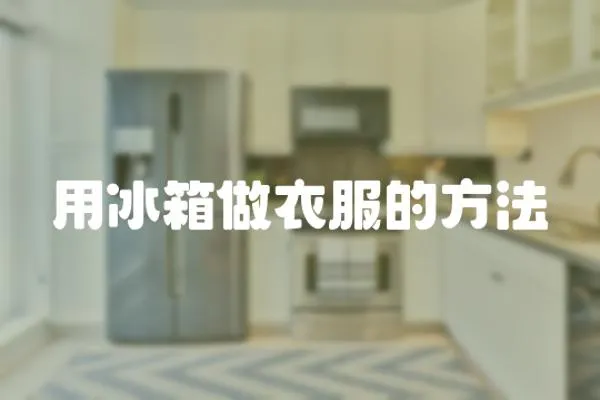 用冰箱做衣服的方法