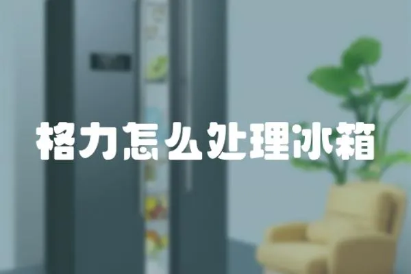 格力怎么處理冰箱