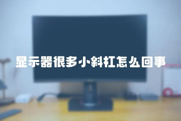 显示器很多小斜杠怎么回事