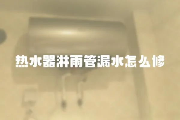 熱水器淋雨管漏水怎么修