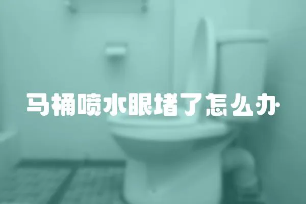 馬桶噴水眼堵了怎么辦