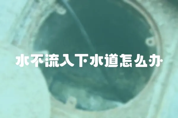 水不流入下水道怎么辦