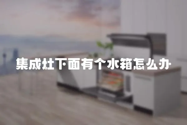 集成灶下面有個水箱怎么辦
