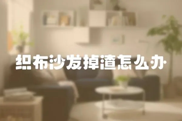 織布沙發掉渣怎么辦