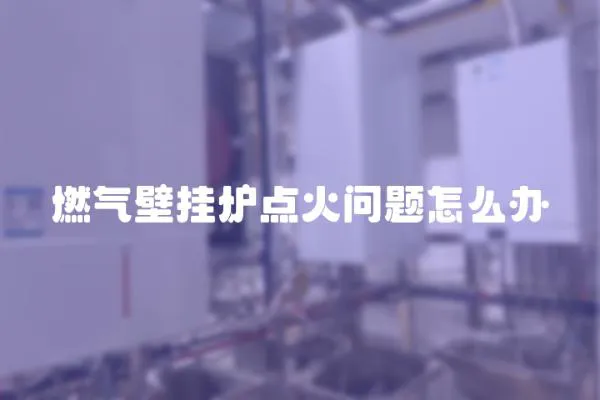 燃氣壁掛爐點火問題怎么辦