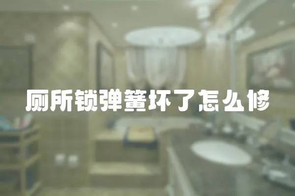 廁所鎖彈簧壞了怎么修