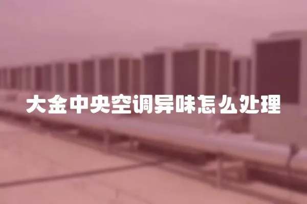 大金中央空調(diào)異味怎么處理